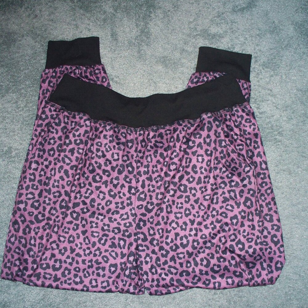 Lounge Pants Leopard purple and black XL